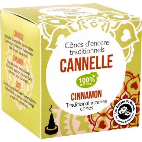 Cônes d'encens traditionnels Cannelle 100% naturel - SeBio Cônes d'encens traditionnels Cannelle 100% naturel - SeBio