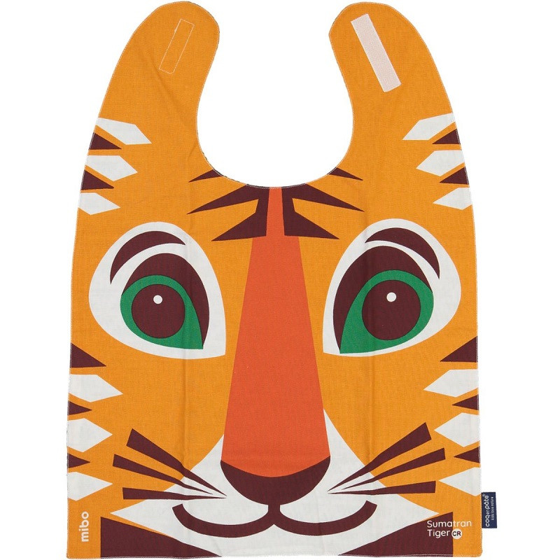 Coq en Pâte Grande serviette - bavoir - coton organique - motif tigre