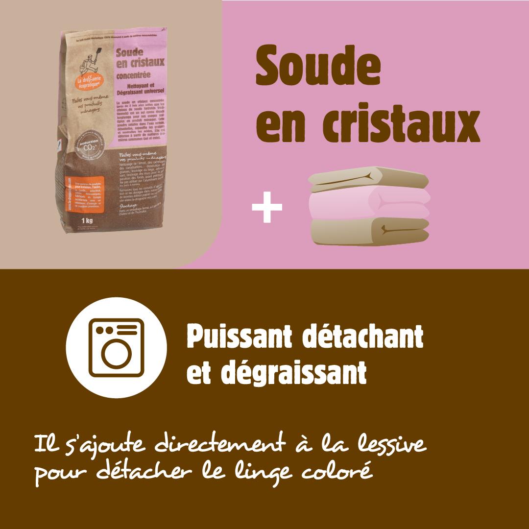 Soude en cristaux - La Droguerie Ecologique